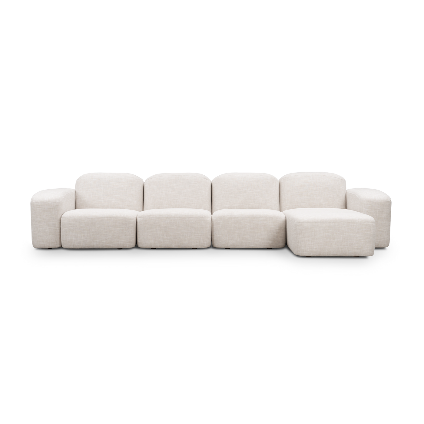 Muse 4 Seat RAF Chaise Sofa - [ Byron Oyster ]