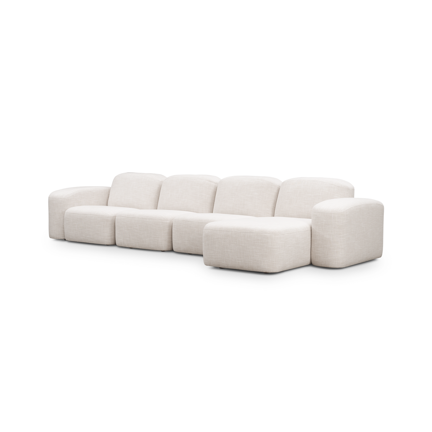 Muse 4 Seat RAF Chaise Sofa - [ Byron Oyster ]