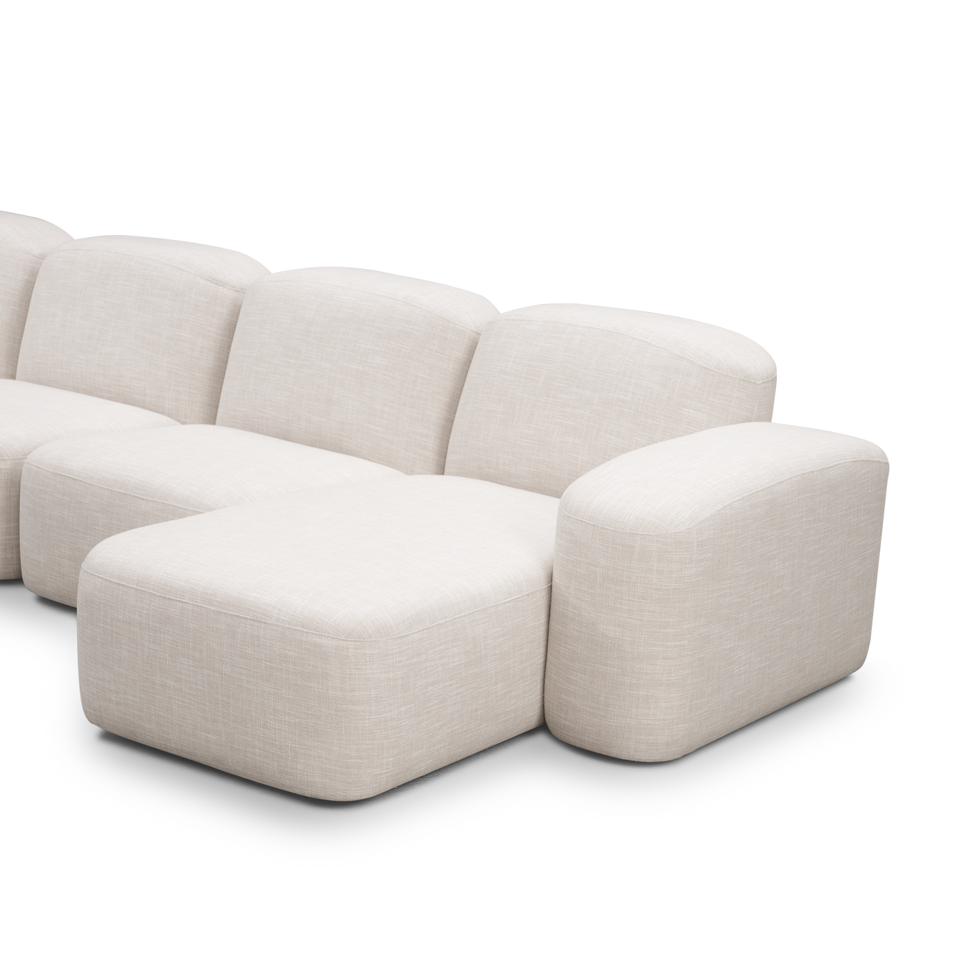 Muse 4 Seat RAF Chaise Sofa - [ Byron Oyster ]