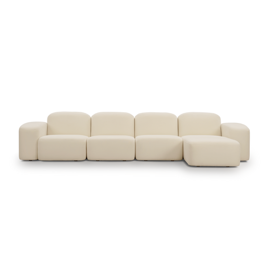 Muse 4 Seat RAF Chaise Sofa - [ Cabarita Natural ]