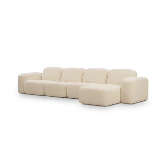 Muse 4 Seat RAF Chaise Sofa - [ Cabarita Natural ]