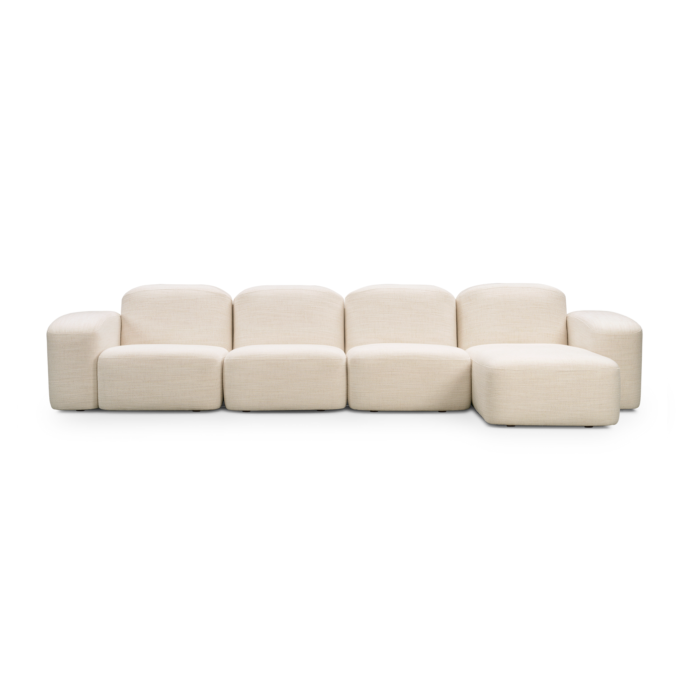 Muse 4 Seat RAF Chaise Sofa - [ Hyams Sable ]