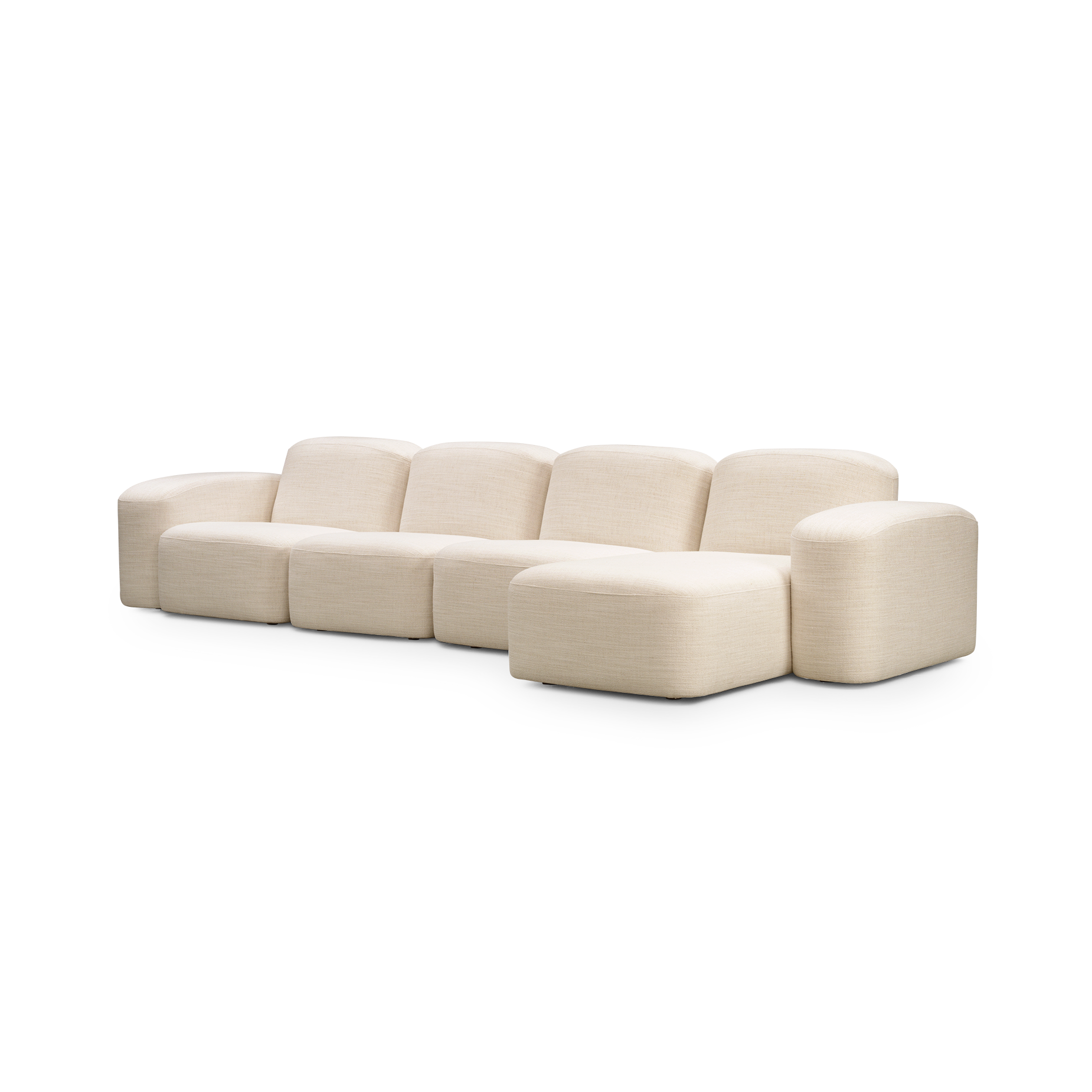 Muse 4 Seat RAF Chaise Sofa - [ Hyams Sable ]