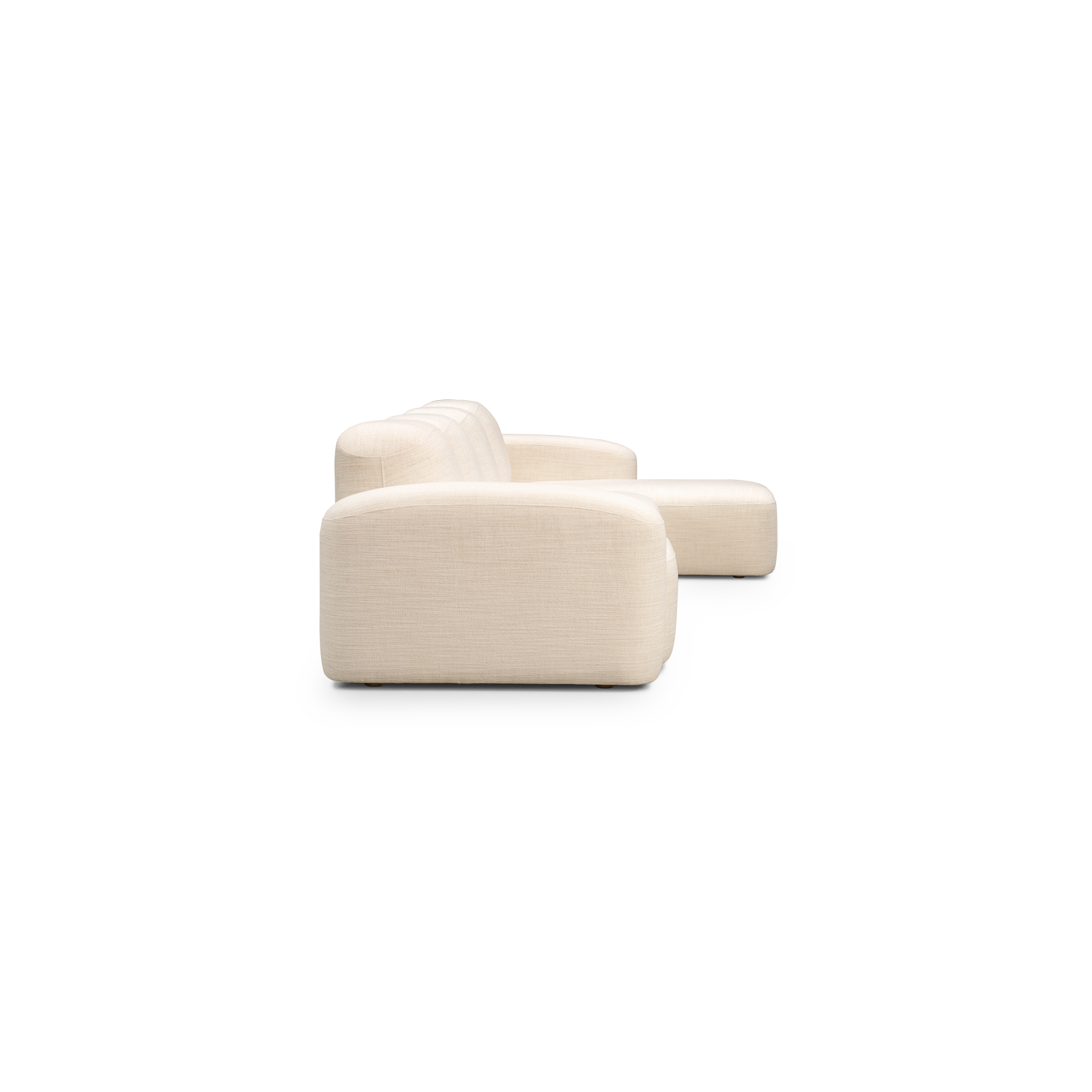 Muse 4 Seat RAF Chaise Sofa - [ Hyams Sable ]