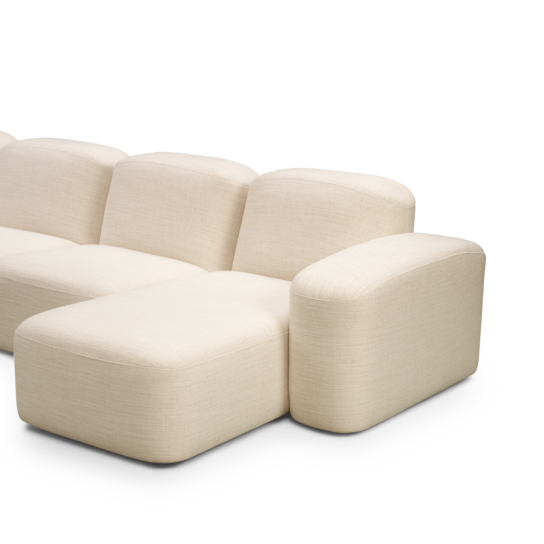 Muse 4 Seat RAF Chaise Sofa - [ Hyams Sable ]