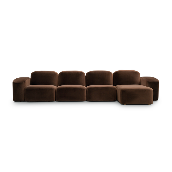 Muse 4 Seat RAF Chaise Sofa - [ Avalon Piccolo ]