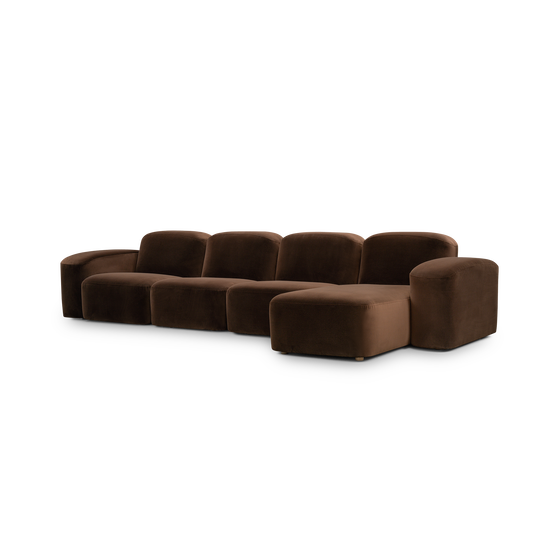 Muse 4 Seat RAF Chaise Sofa - [ Avalon Piccolo ]