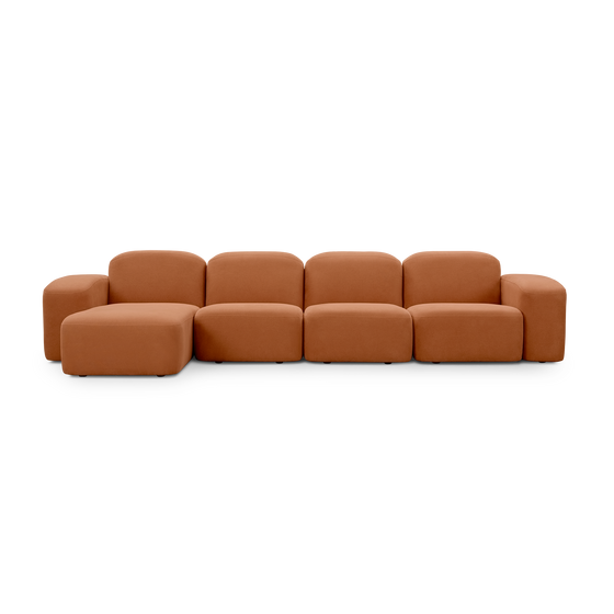 Muse 4 Seat LAF Chaise Sofa - [ Cabarita Hazel ]