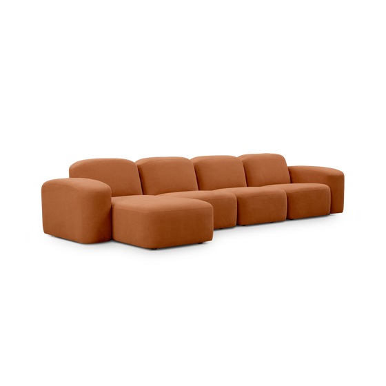 Muse 4 Seat LAF Chaise Sofa - [ Cabarita Hazel ]
