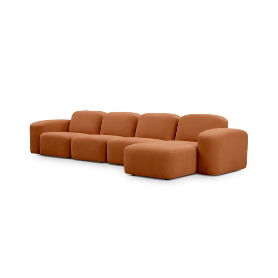 Muse 4 Seat RAF Chaise Sofa - [ Cabarita Hazel ]