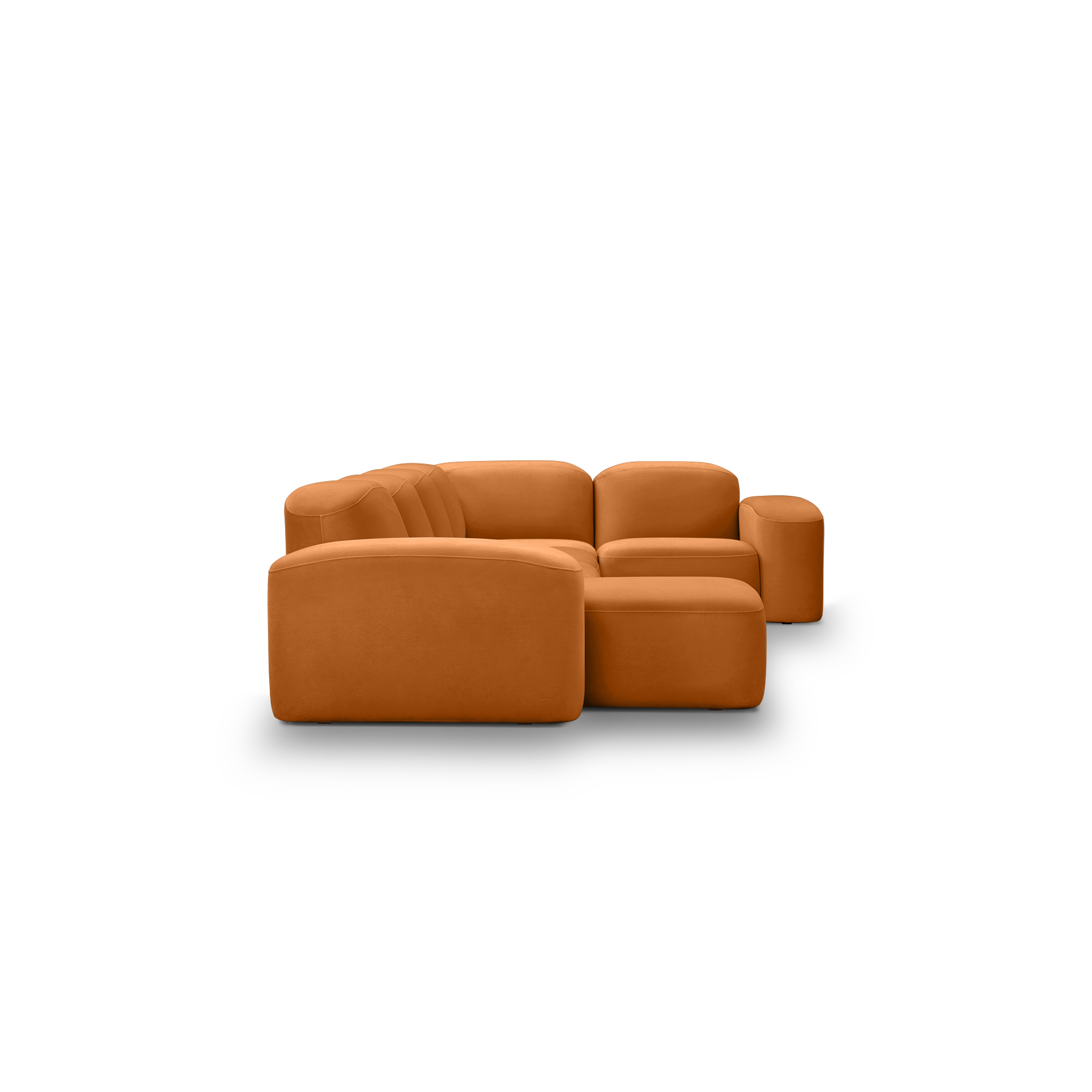 Muse 5 Piece LAF Chaise Modular Sofa - [ Malibu Caramel ]