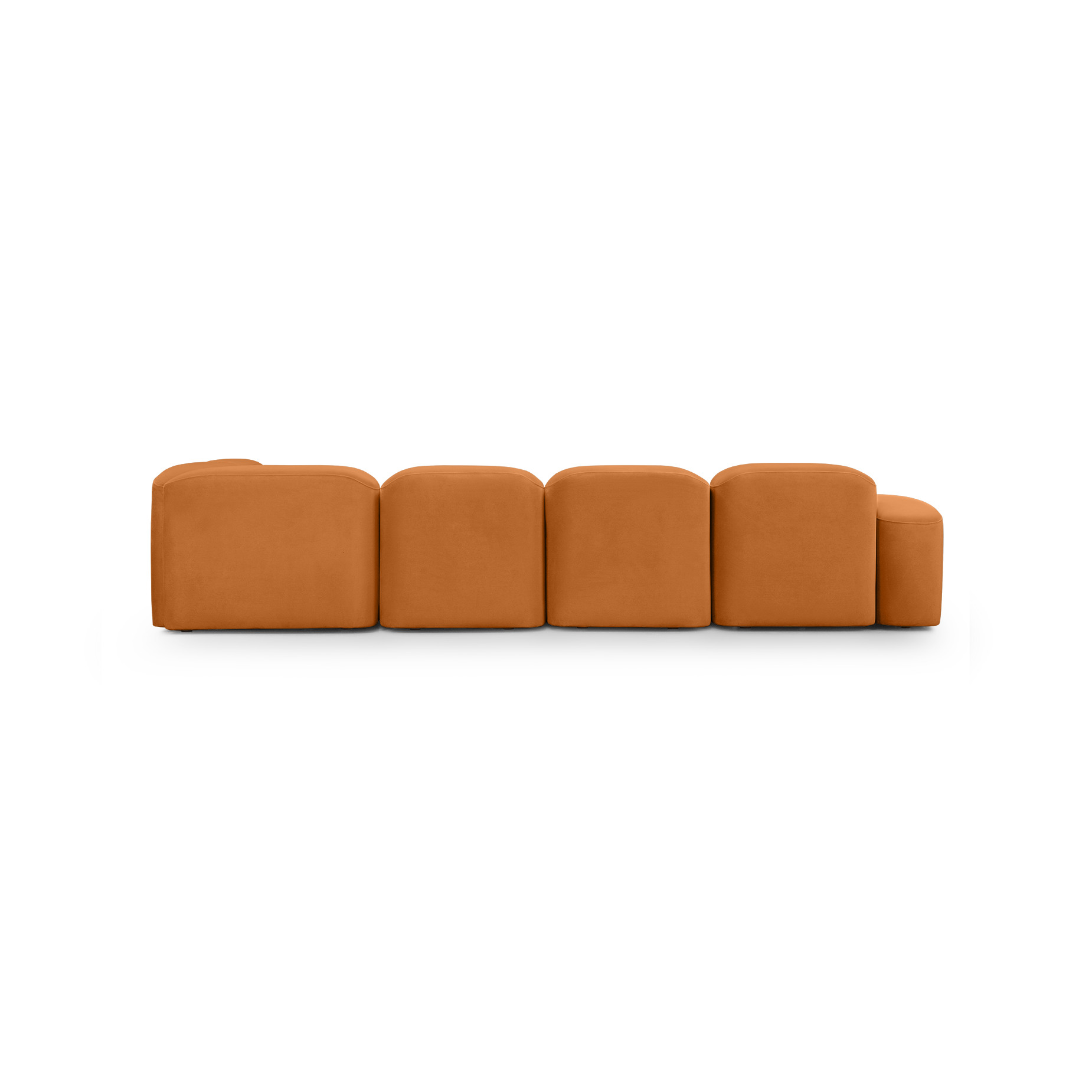 Muse 5 Piece LAF Chaise Modular Sofa - [ Malibu Caramel ]