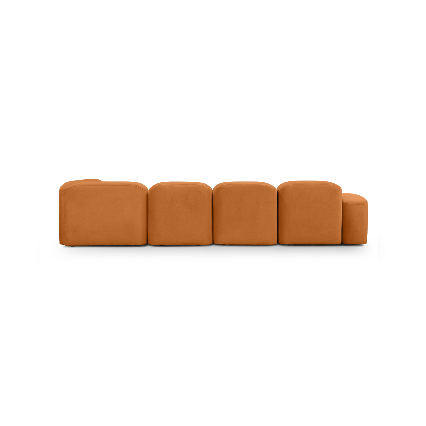 Muse 5 Piece LAF Chaise Modular Sofa - [ Malibu Caramel ]