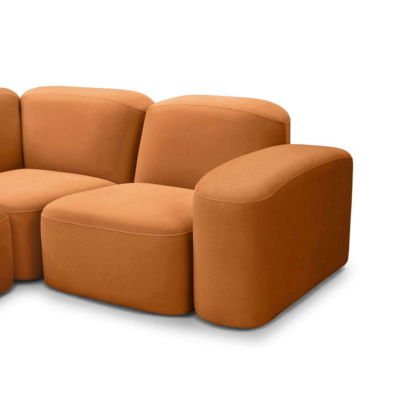 Muse 5 Piece LAF Chaise Modular Sofa - [ Malibu Caramel ]