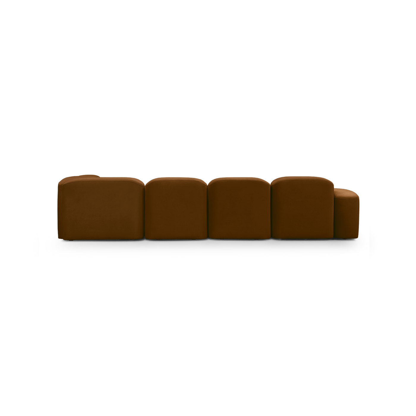 Muse 5 Piece LAF Chaise Modular Sofa - [ Malibu Cognac ]