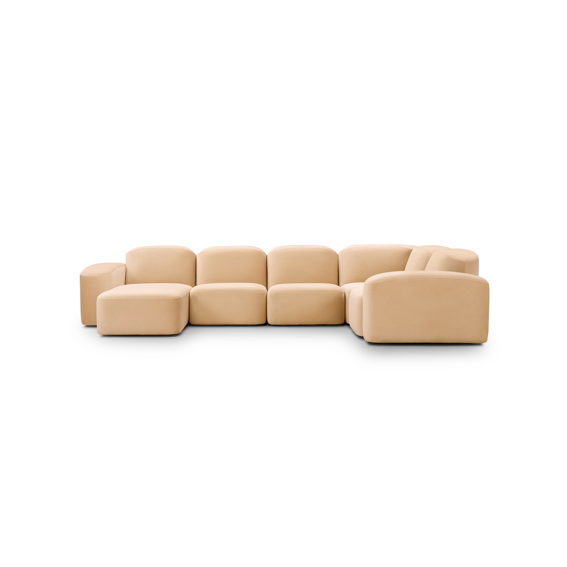 Muse 5 Piece LAF Chaise Modular Sofa - [ Malibu Dune ]