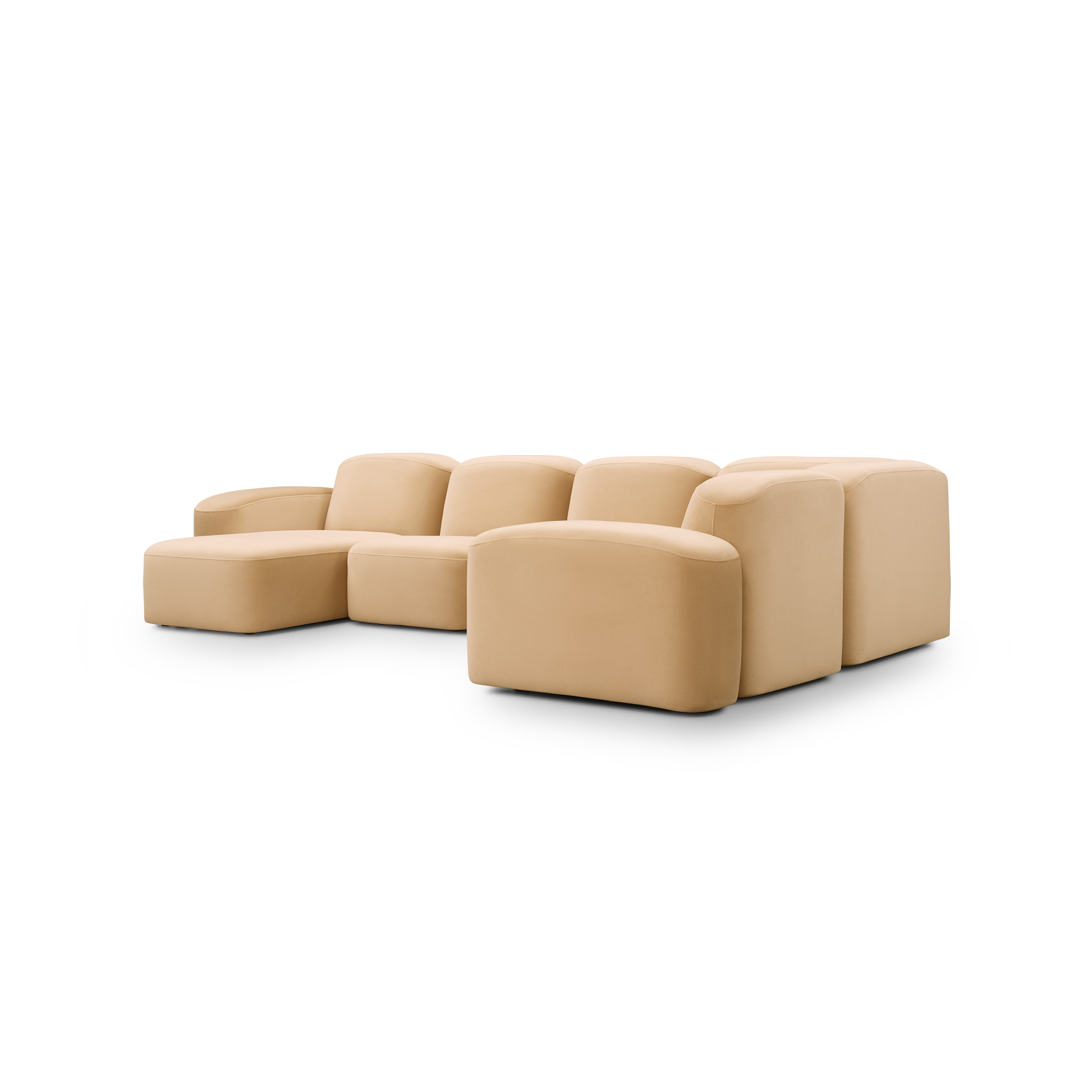 Muse 5 Piece LAF Chaise Modular Sofa - [ Malibu Dune ]