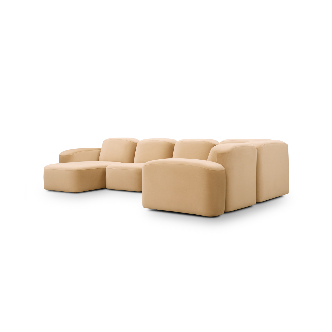 Muse 5 Piece LAF Chaise Modular Sofa - [ Malibu Dune ]