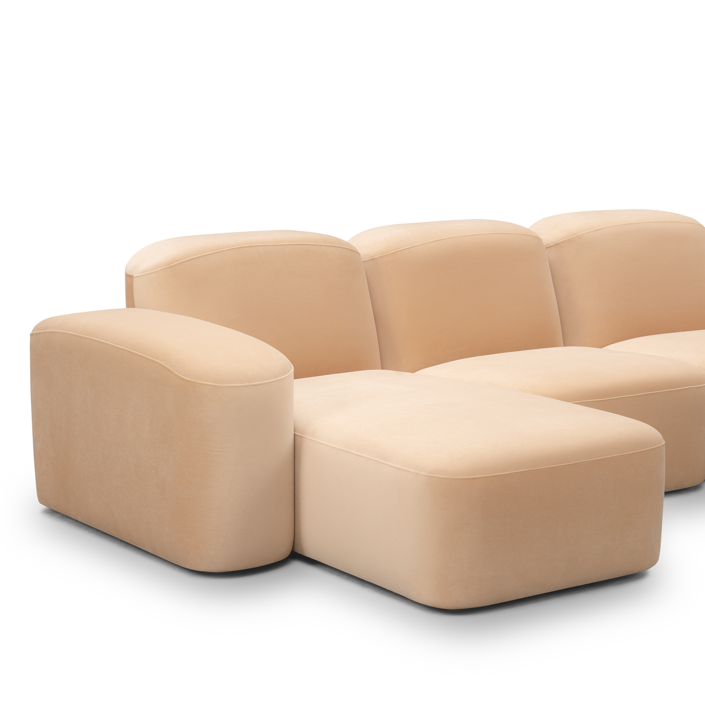 Muse 5 Piece LAF Chaise Modular Sofa - [ Malibu Dune ]