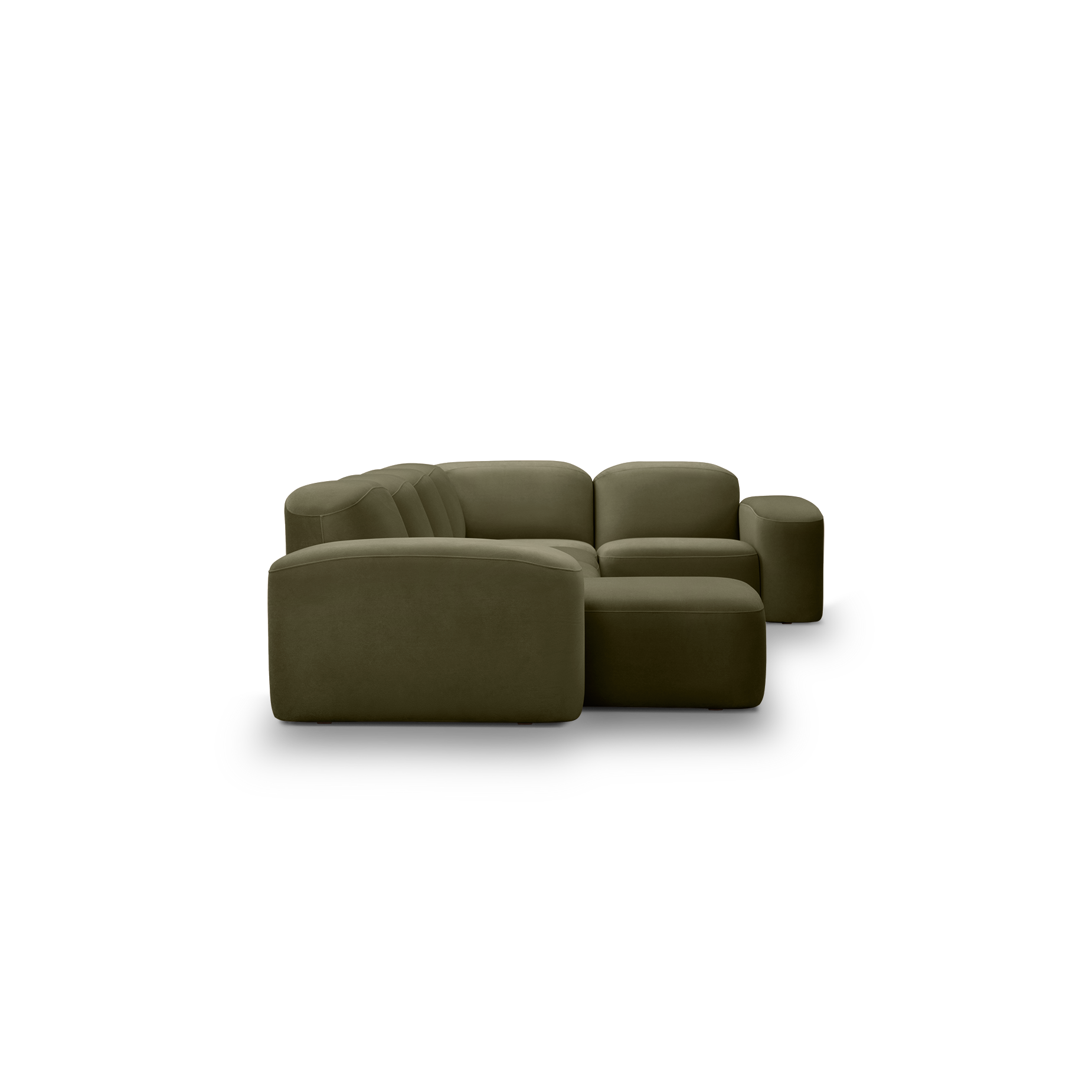 Muse 5 Piece LAF Chaise Modular Sofa - [ Malibu Matcha ]