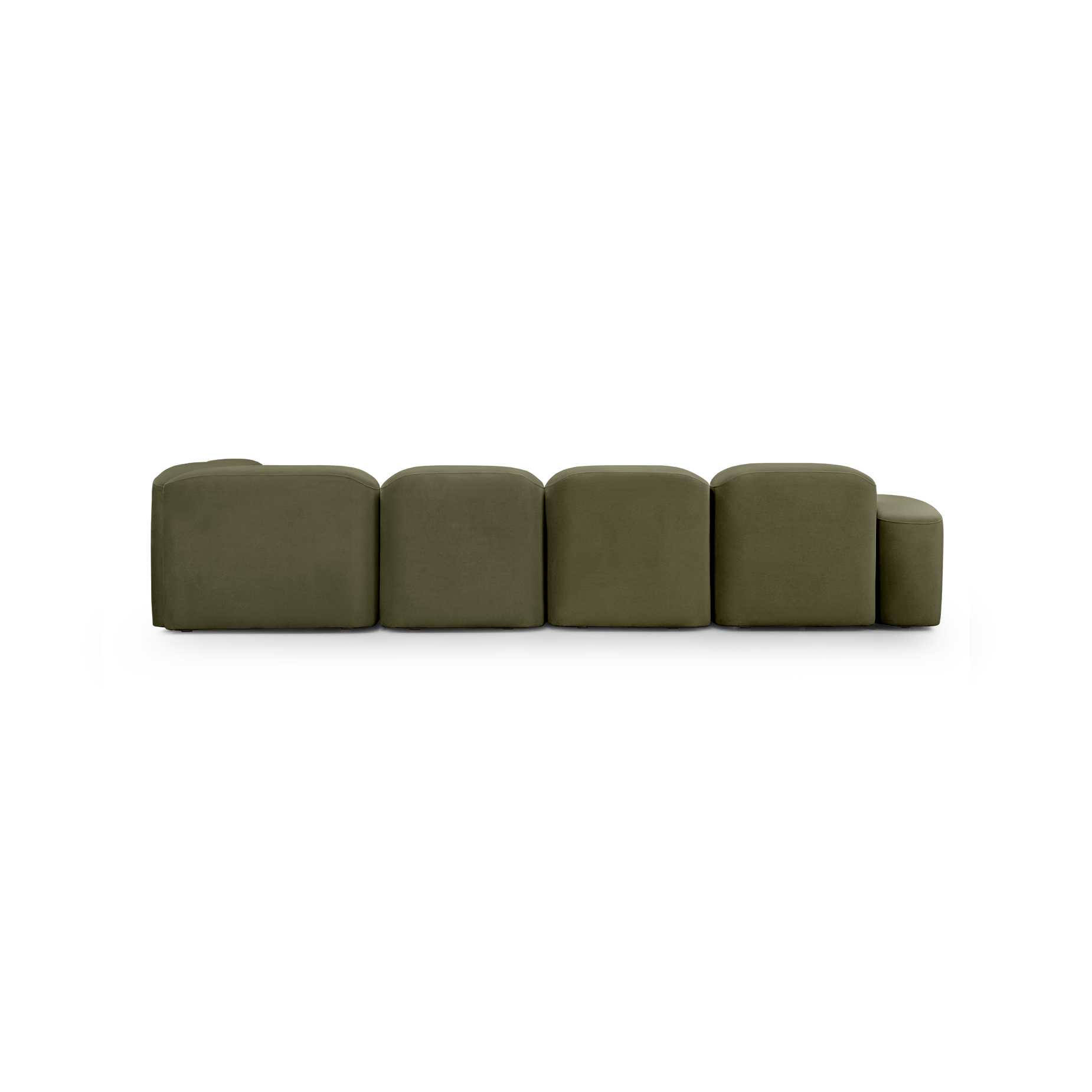 Muse 5 Piece LAF Chaise Modular Sofa - [ Malibu Matcha ]