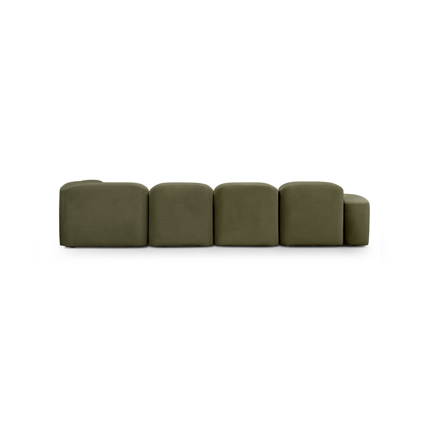 Muse 5 Piece LAF Chaise Modular Sofa - [ Malibu Matcha ]