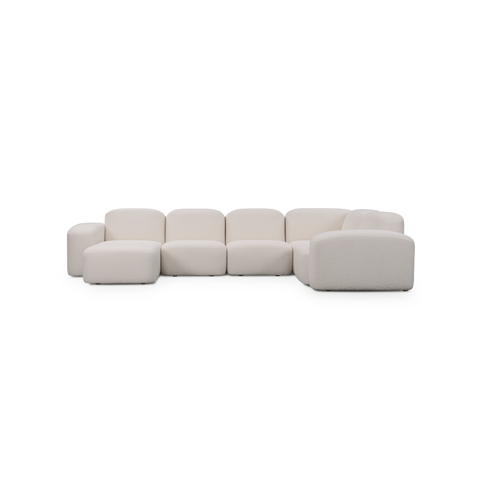 Muse 5 Piece LAF Chaise Modular Sofa - [ Bronte La Creme ]