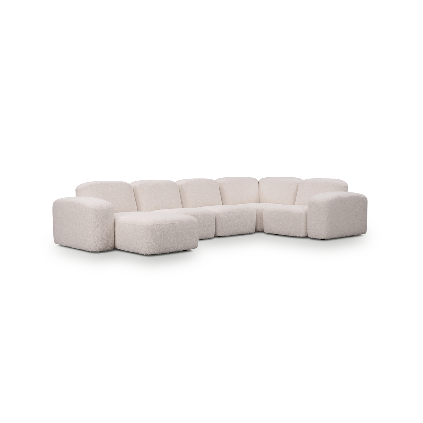 Muse 5 Piece LAF Chaise Modular Sofa - [ Bronte La Creme ]