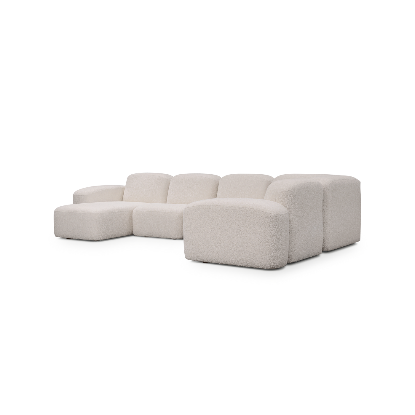 Muse 5 Piece LAF Chaise Modular Sofa - [ Bronte La Creme ]