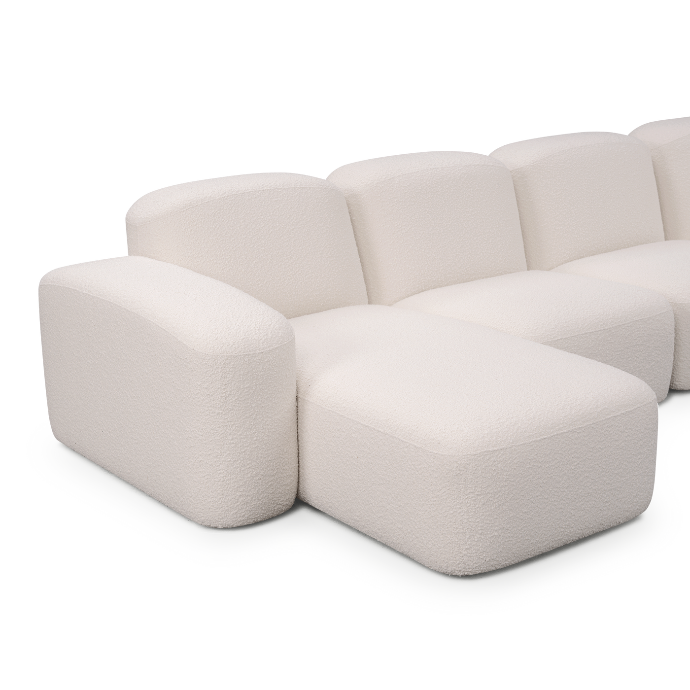 Muse 5 Piece LAF Chaise Modular Sofa - [ Bronte La Creme ]