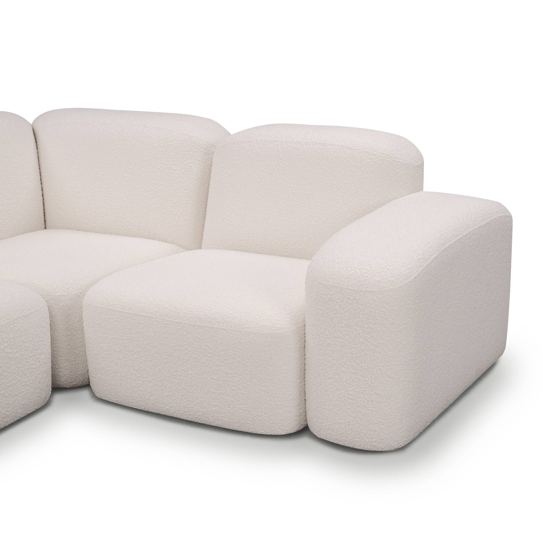 Muse 5 Piece LAF Chaise Modular Sofa - [ Bronte La Creme ]