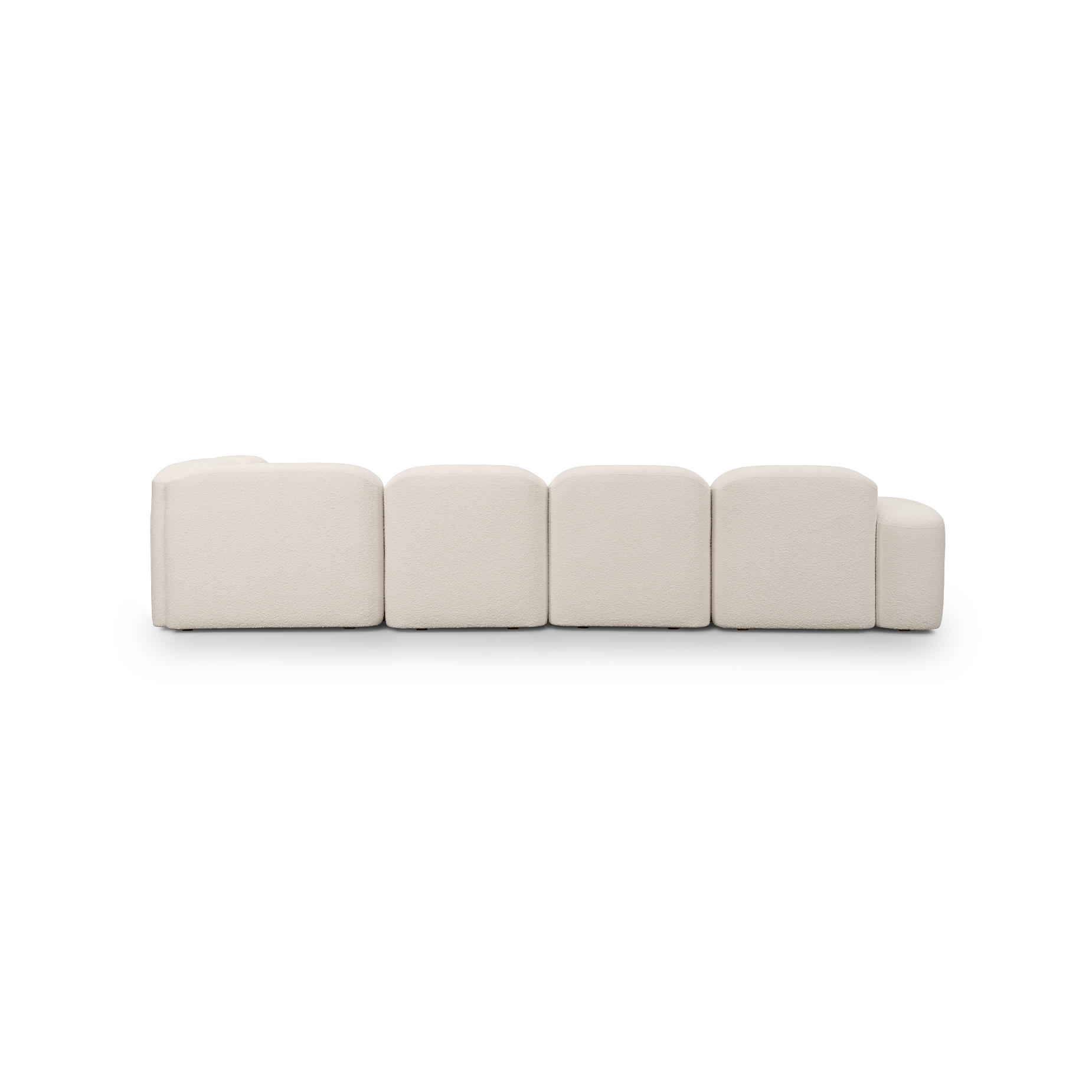 Muse 5 Piece LAF Chaise Modular Sofa - [ Bronte Whipped Cream ]