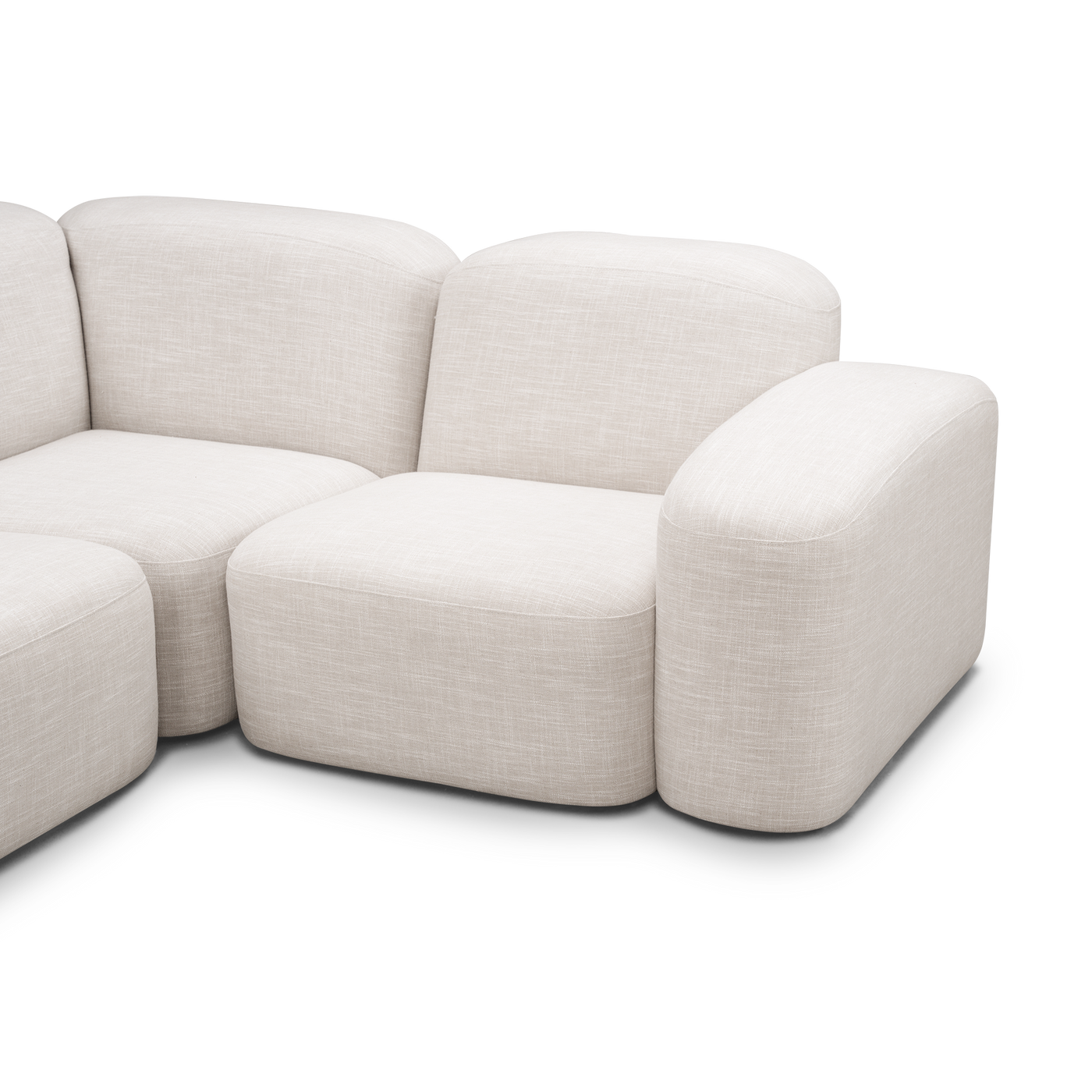 Muse 5 Piece LAF Chaise Modular Sofa - [ Byron Oyster ]