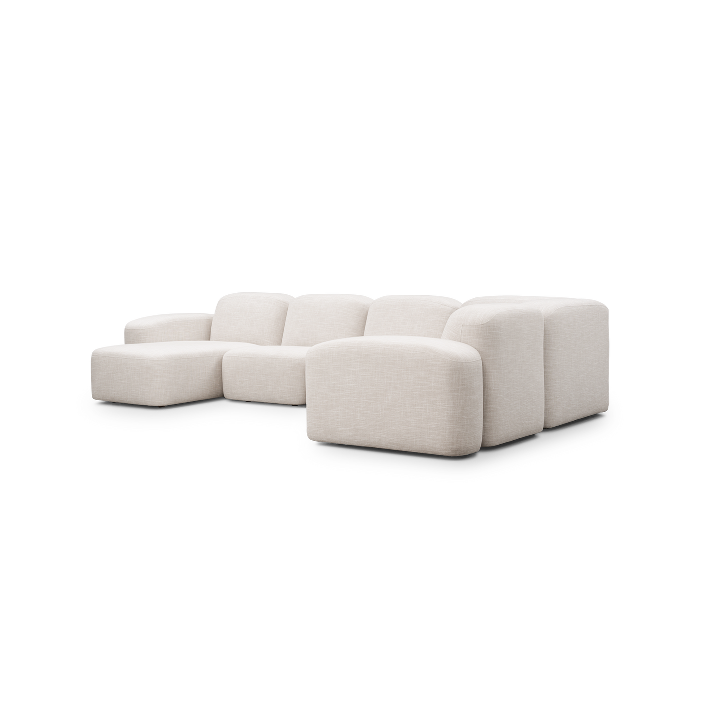 Muse 5 Piece LAF Chaise Modular Sofa - [ Byron Oyster ]