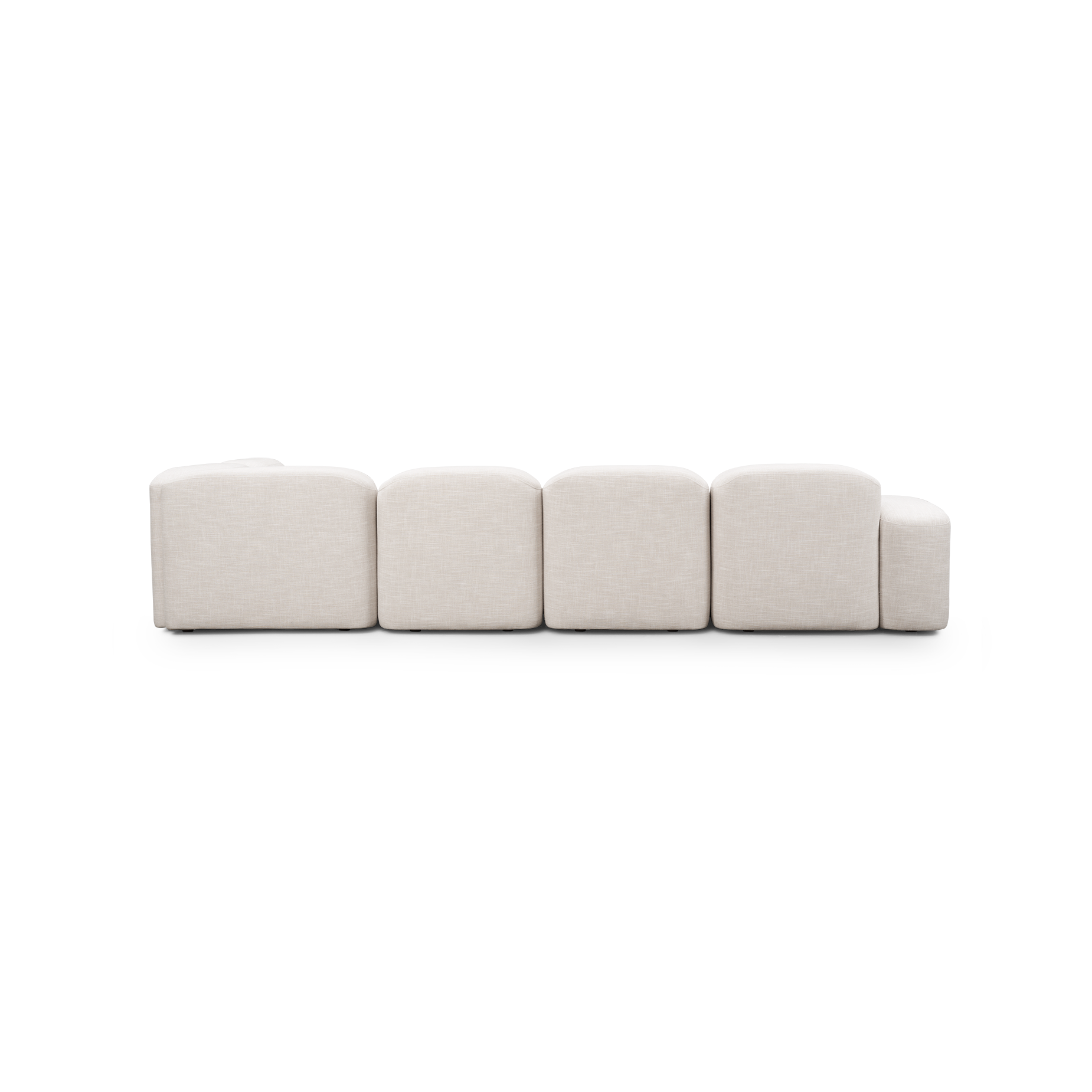 Muse 5 Piece LAF Chaise Modular Sofa - [ Byron Oyster ]