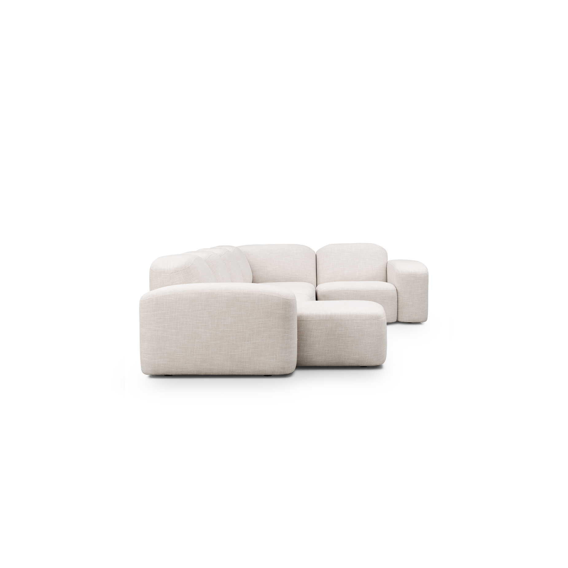 Muse 5 Piece LAF Chaise Modular Sofa - [ Byron Oyster ]