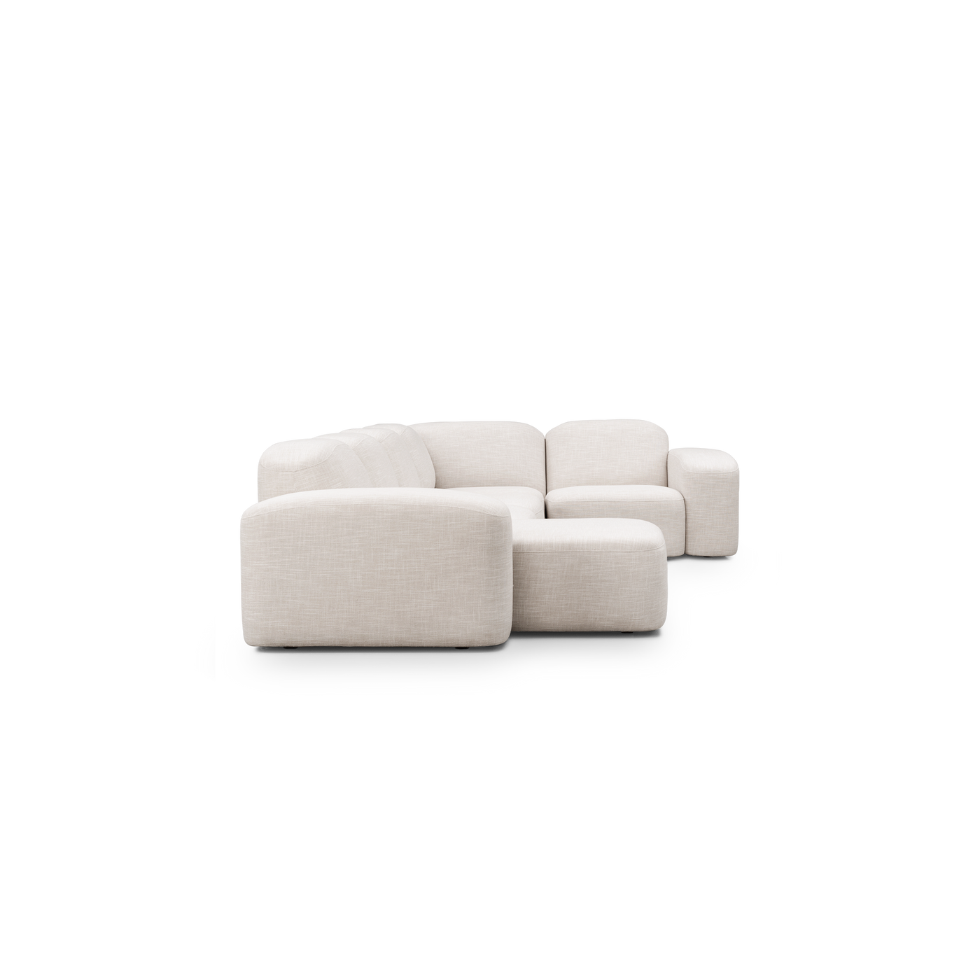 Muse 5 Piece LAF Chaise Modular Sofa - [ Byron Oyster ]