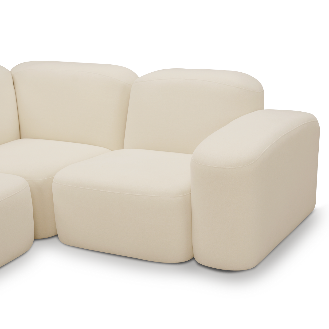 Muse 5 Piece LAF Chaise Modular Sofa - [ Cabarita Natural ]