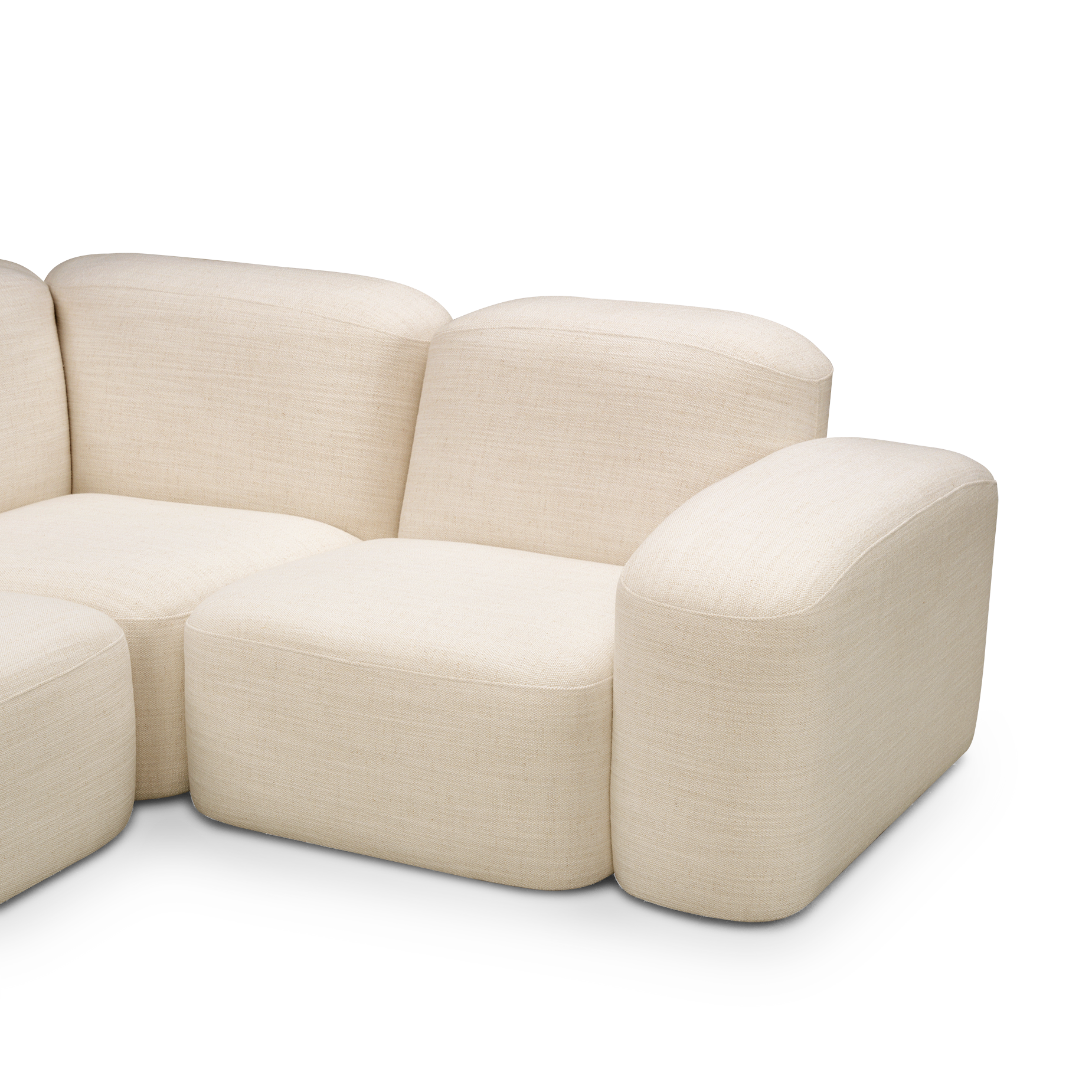 Muse 5 Piece LAF Chaise Modular Sofa - [ Hyams Sable ]