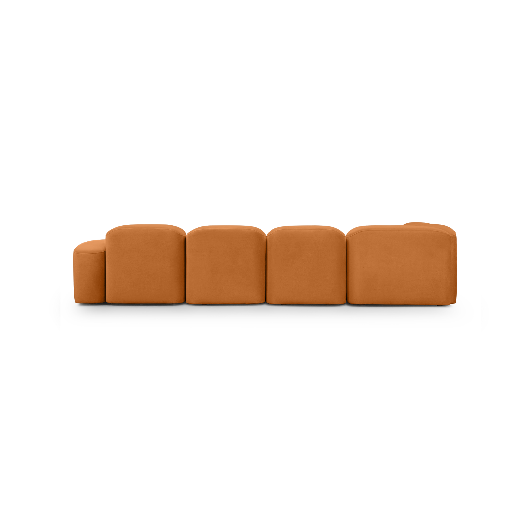 Muse 5 Piece RAF Chaise Modular Sofa - [ Malibu Caramel ]