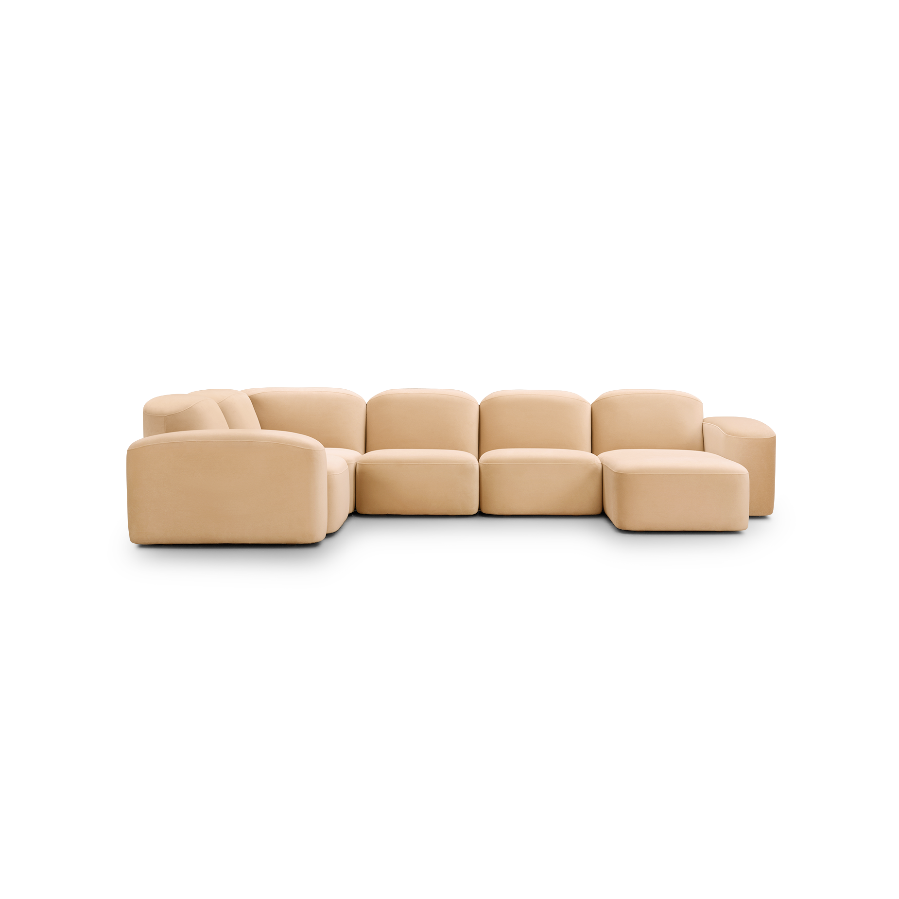 Muse 5 Piece RAF Chaise Modular Sofa - [ Malibu Dune ]