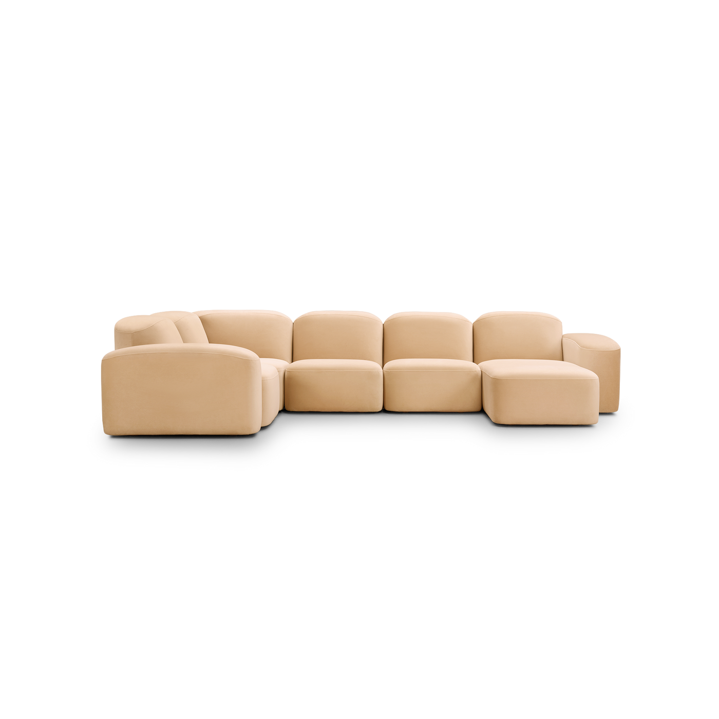 Muse 5 Piece RAF Chaise Modular Sofa - [ Malibu Dune ]