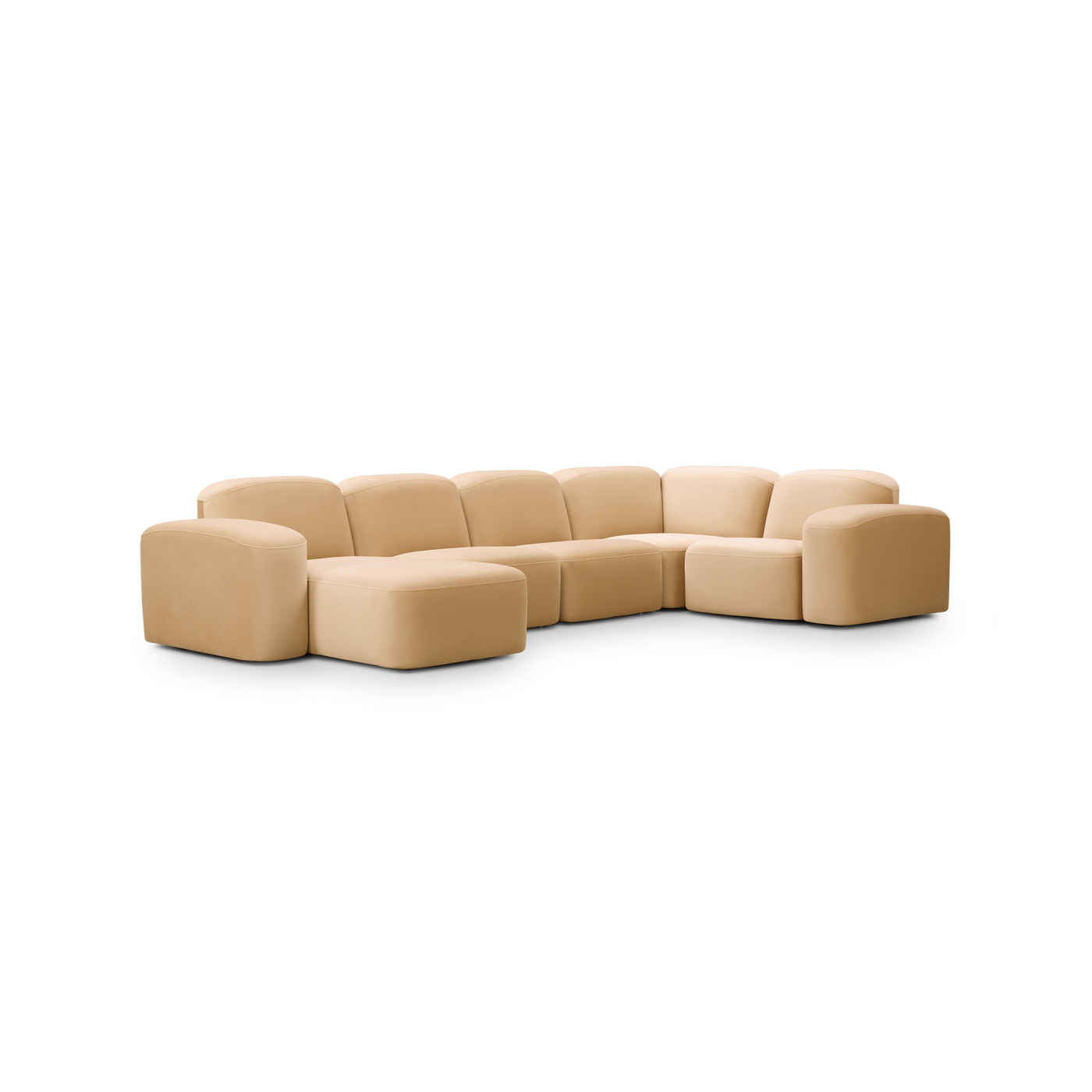 Muse 5 Piece RAF Chaise Modular Sofa - [ Malibu Dune ]