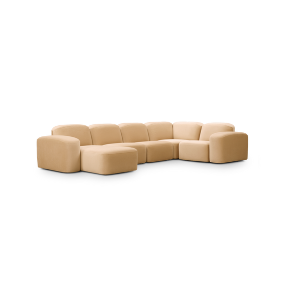Muse 5 Piece RAF Chaise Modular Sofa - [ Malibu Dune ]