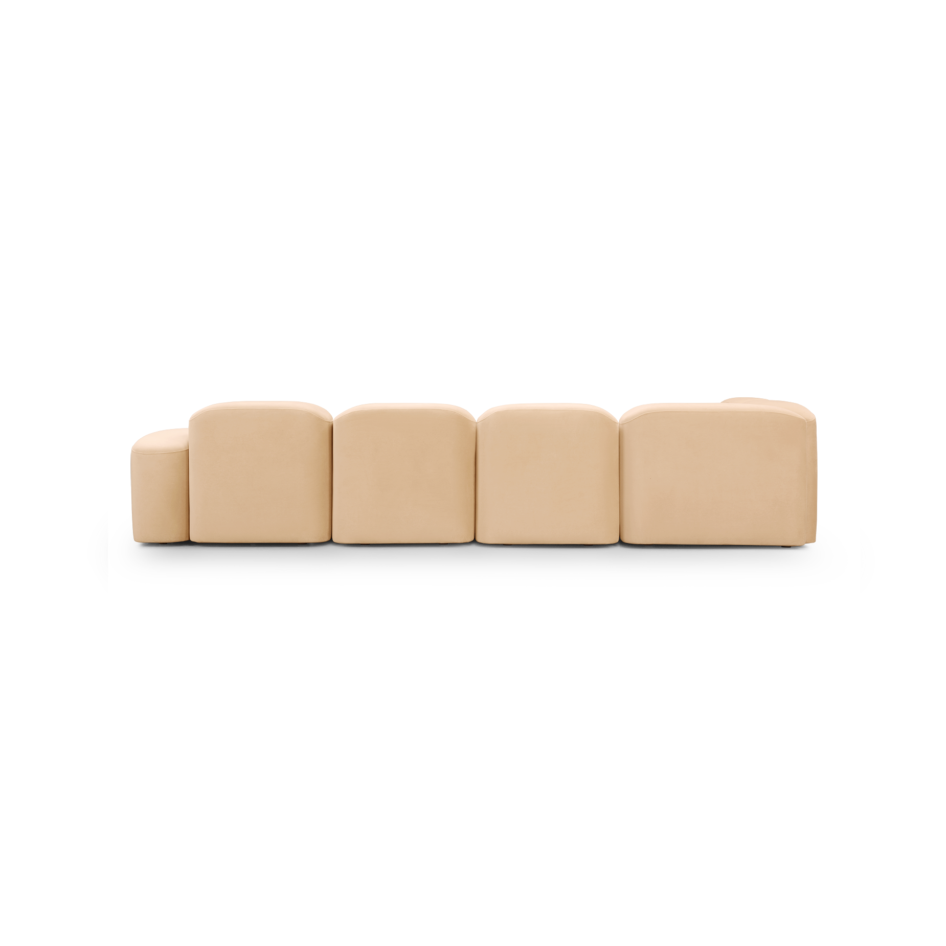 Muse 5 Piece RAF Chaise Modular Sofa - [ Malibu Dune ]