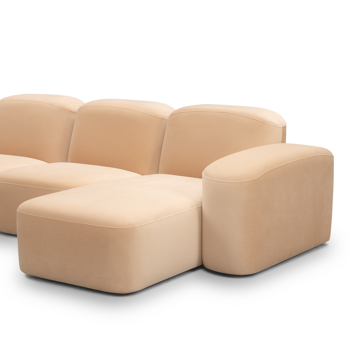 Muse 5 Piece RAF Chaise Modular Sofa - [ Malibu Dune ]
