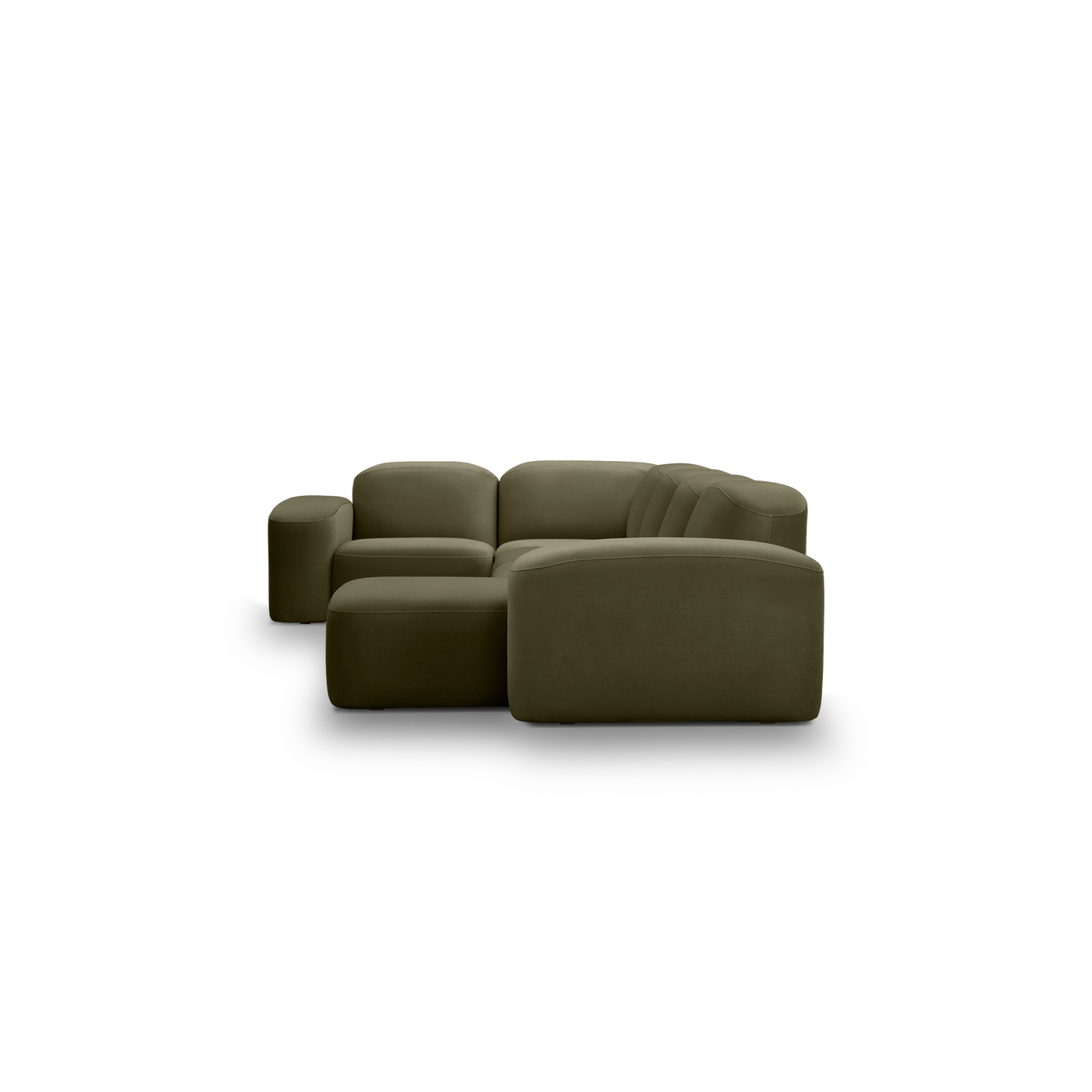 Muse 5 Piece RAF Chaise Modular Sofa - [ Malibu Matcha ]