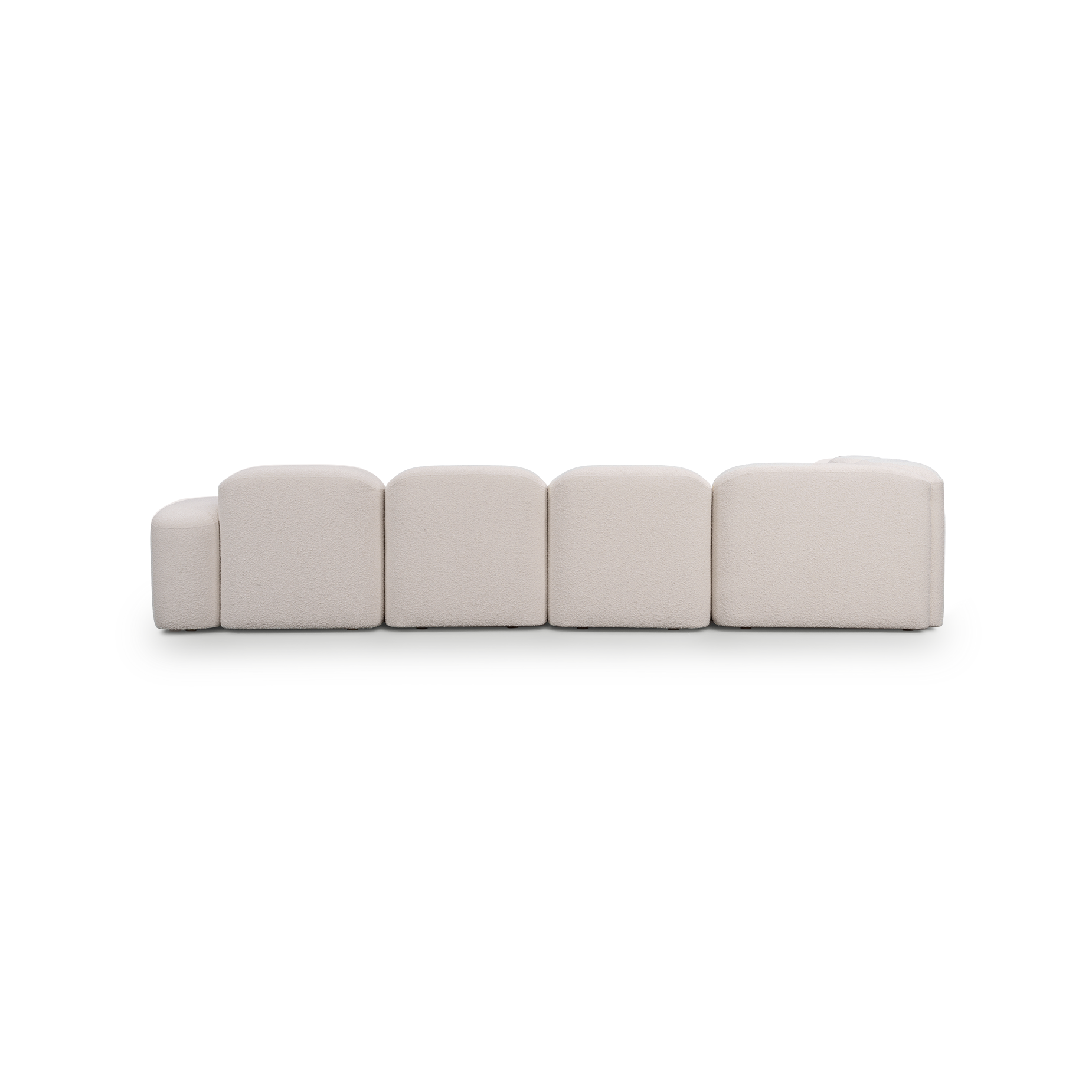 Muse 5 Piece RAF Chaise Modular Sofa - [ Bronte La Creme ]