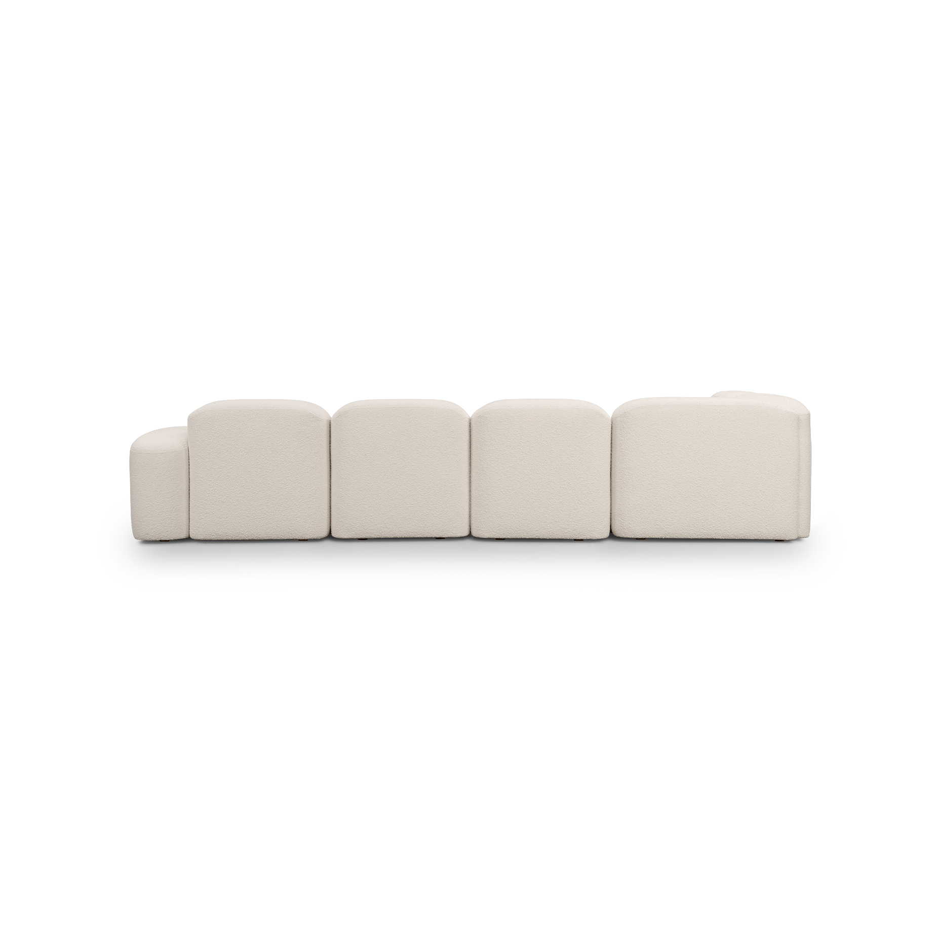 Muse 5 Piece RAF Chaise Modular Sofa - [ Bronte Whipped Cream ]