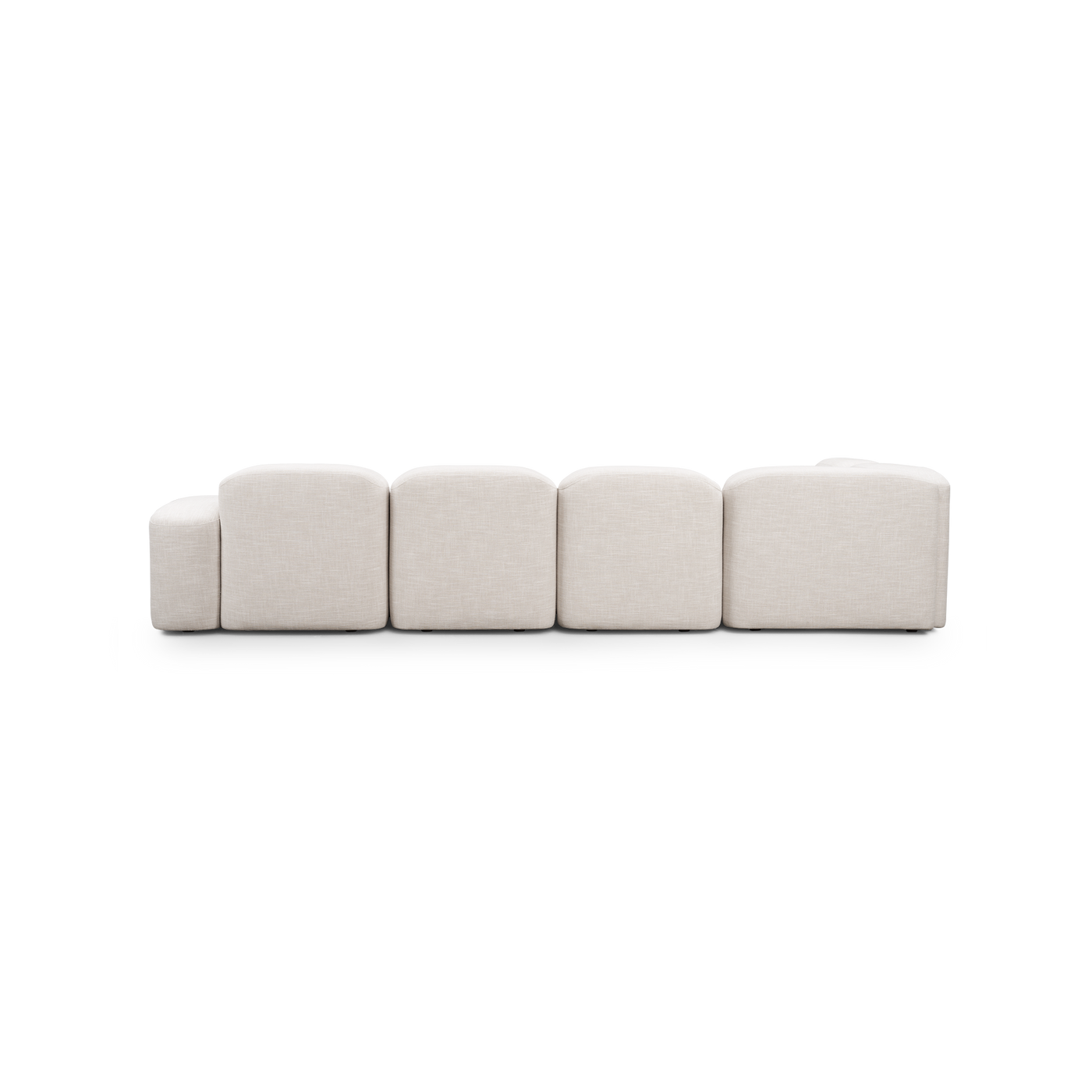 Muse 5 Piece RAF Chaise Modular Sofa - [ Byron Oyster ]